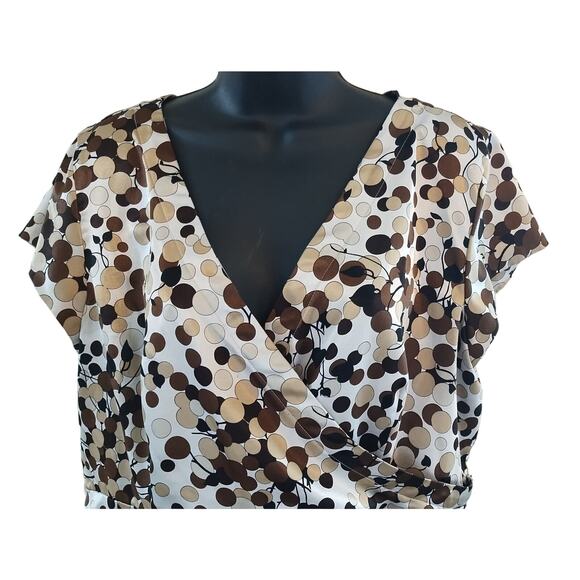 Cato Women's tops size XL crossover blouse cap sleeves - Picture 2 of 9